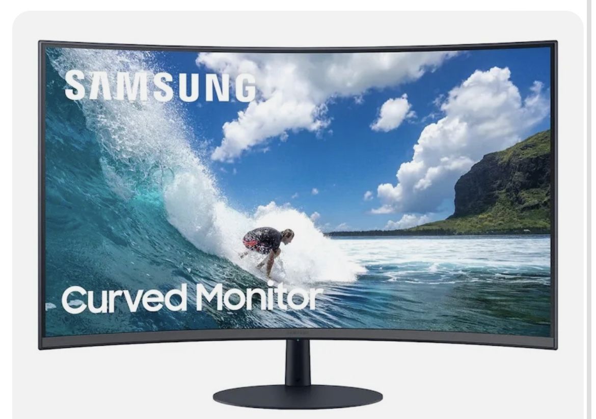 Samsung Curved T55 27” Monitor W/Box And HDMI Cable