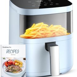 Air Fryer,Beelicious® 8-in-1 Smart Compact 4QT Air Fryers,with Viewing Window,Shake Reminder,450°F Digital Airfryer with Flavor-Lock Tech,Dishwasher