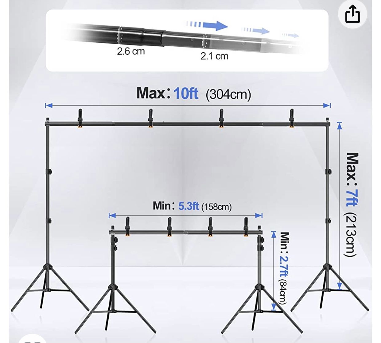 Backdrop Stand & Curtains