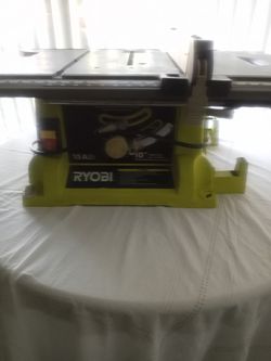 15 A, 10" RYOBI TABLE SAW