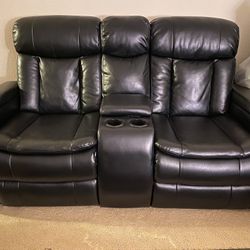 Leather Love Seat and Sofa