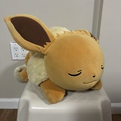 Jazwares Official Pokémon Sleeping Eevee 22-inch Plush Toy (2021)