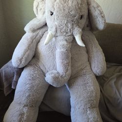 4' Stuffed Elephant, Like New