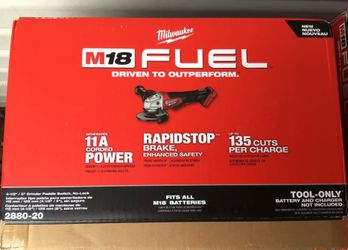 Milwaukee M18 FUEL Grinder 4-1/2”/ 5” .  Tool Only.  Brand NEW.   NUEVO.