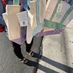 Mini canvas tote bags