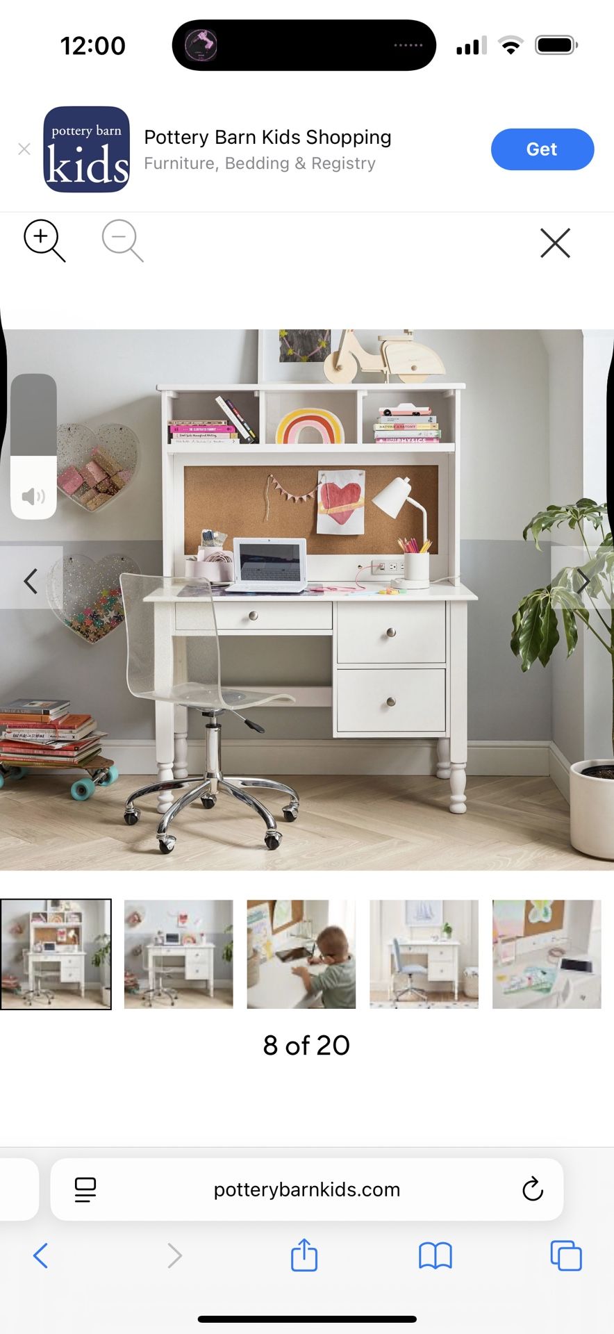POTTERY BARN WHITE DESK