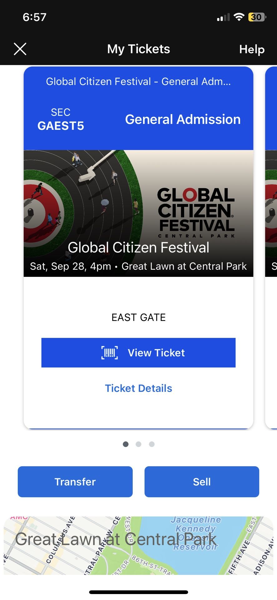 Global Citizen GA Ticket