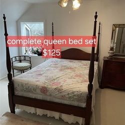 Queen Bed Set Complete