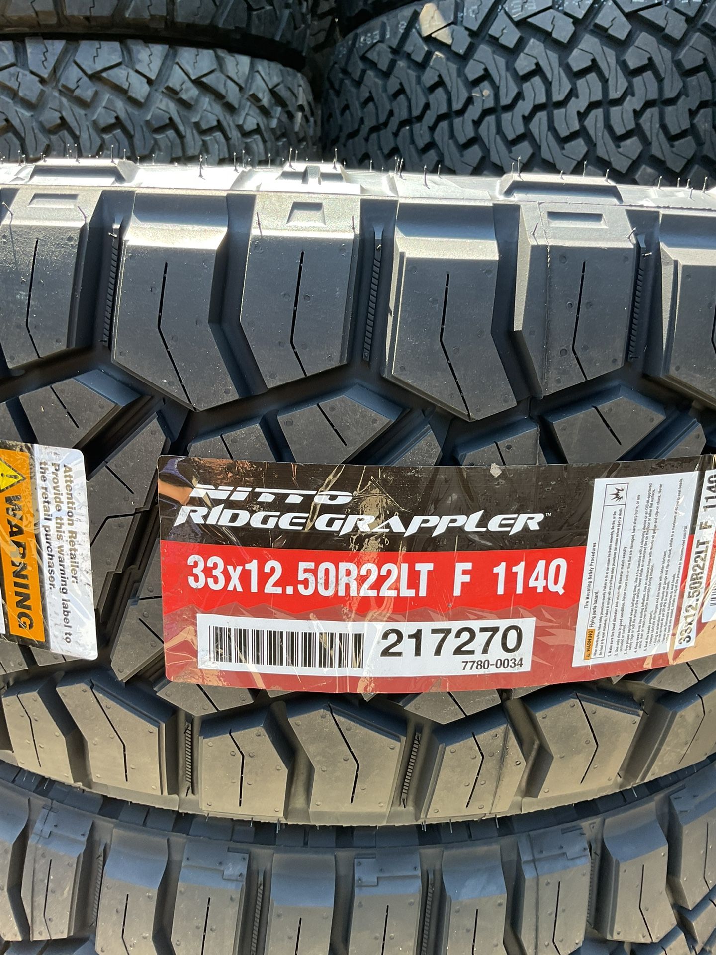 33/12.50R22 NITTO RIDGE GRAPPLER