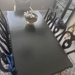 DINING TABLE (6) CHAIRS