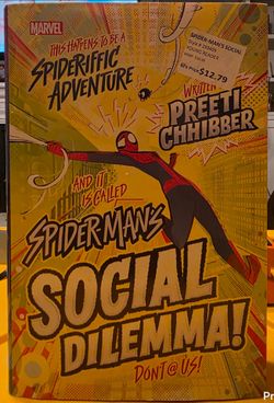 Marvel SPIDERMAN SOCIAL DILEMMA BOOK HARDCOVER WITH DUST JACKET NEW
