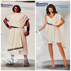 Greek Toga Couples costume men and women’s