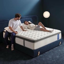 FULL 12”Hybrid Cooling Gel Memory Foam + Individual Picket Spring-Medium Firm- $160 Firm