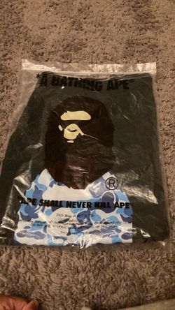 Bape black and blue and white