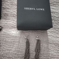 Sheryl Lowe Sterling Silver Earrings With Diamonds 