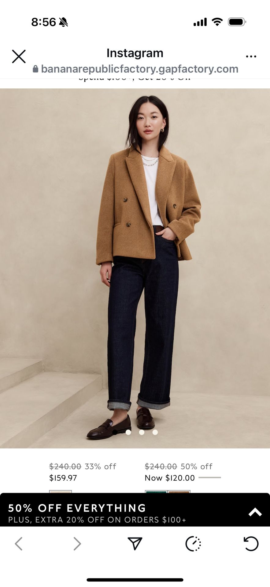 Banana Republic Double Breasted Jacket