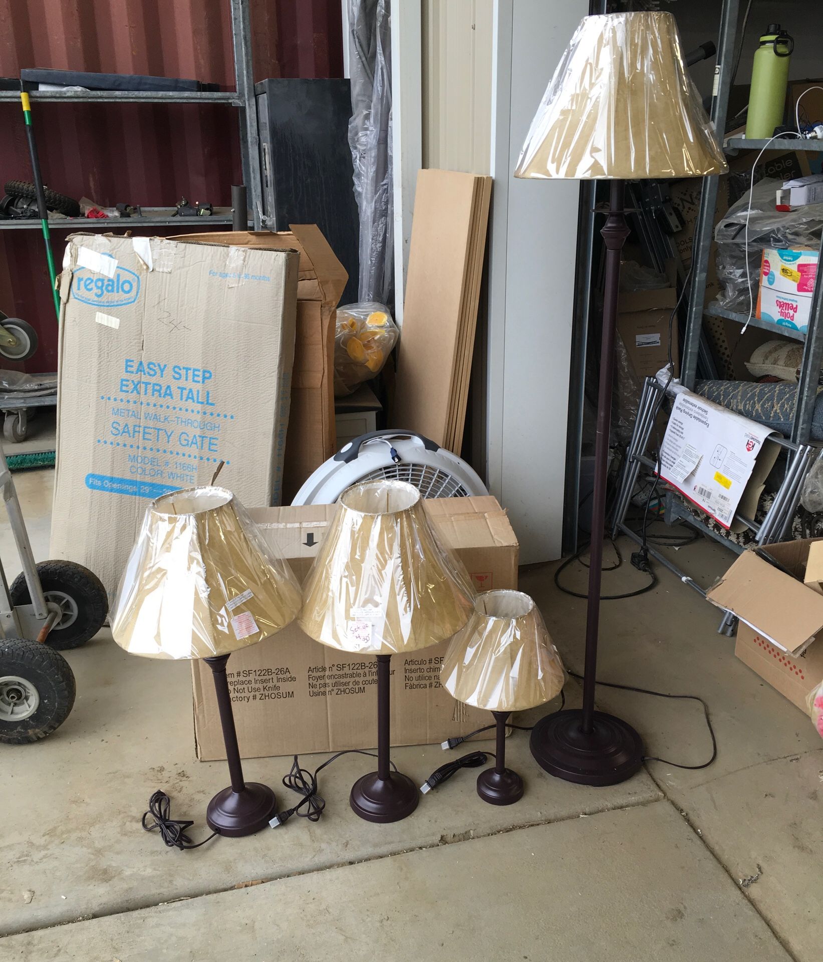 4 piece lamp set