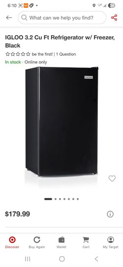 Igloo 3.2 Cu Ft refrigerator with freezer
