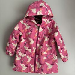 Hatley Toddler Girls 4 4T Raincoat Lined Hooded Cute! 