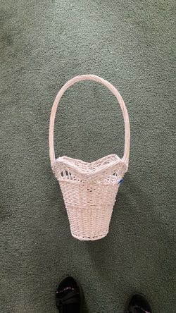 Large Vintage Wicker Flower Basket
