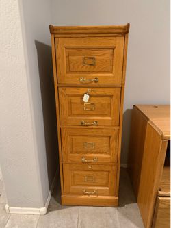 Oak File Cabinet