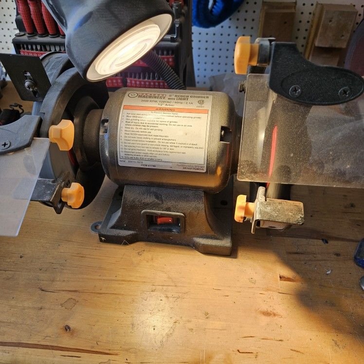 6 Inch Bench Grinder With Led Light