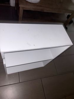 White Dresser with Two Drawers