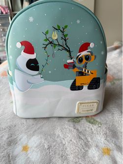 Loungefly Disney Pixar WALL-E & EVE Holiday Mini Backpack
