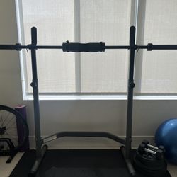 Standard Weight Bench, Bench Press Set - Home Gym Full-Body Workout 