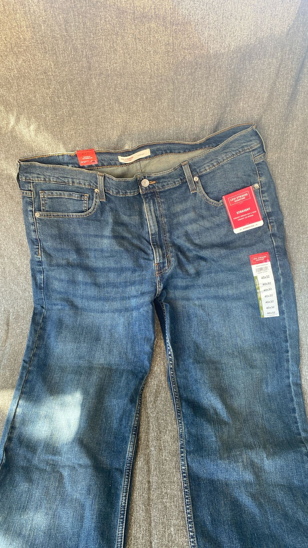 Levi Strauss Signature Men's Straight Fit Jeans 40 X 32 new with tags