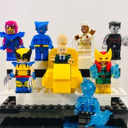 Classic X-Men Wolverine Professor X 8pc Marvel Minifigures LEGO Compatible