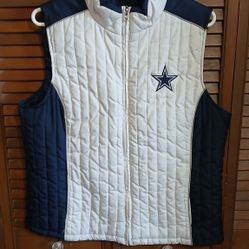 NFL Dallas Cowboys Size Large Full-Zip Puffer Women’s Vest
