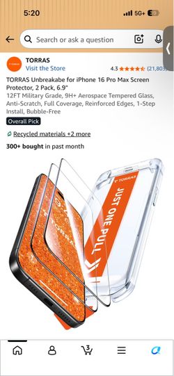 iPhone 16 pro max screen protector