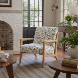 Runa Beige & Natural Accent Chair