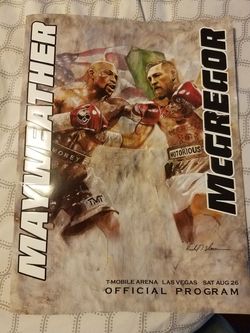 T-Mobile Arena Las Vegas brochure Mayweather v.s. McGregor fight