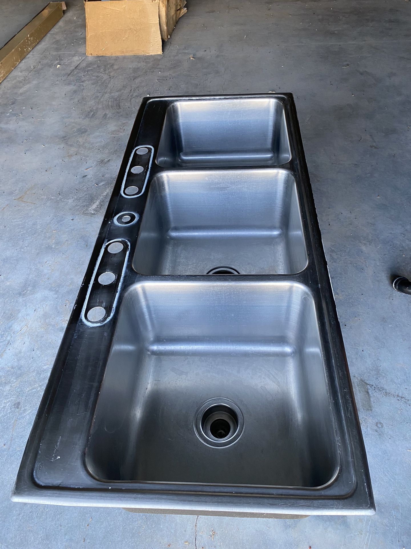 Triple Stainless Steel Sink $400