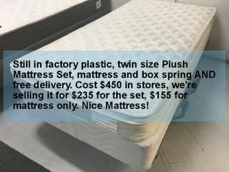 Twin size Plush Mattress Set Brand New in plastic