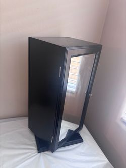 For Your Ease Only Tabletop Jewelry Box double Mirror & cabinets rotating base can spin