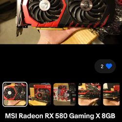 MSI AMD RX 580 8GB Gaming X (Prof Refurbished)