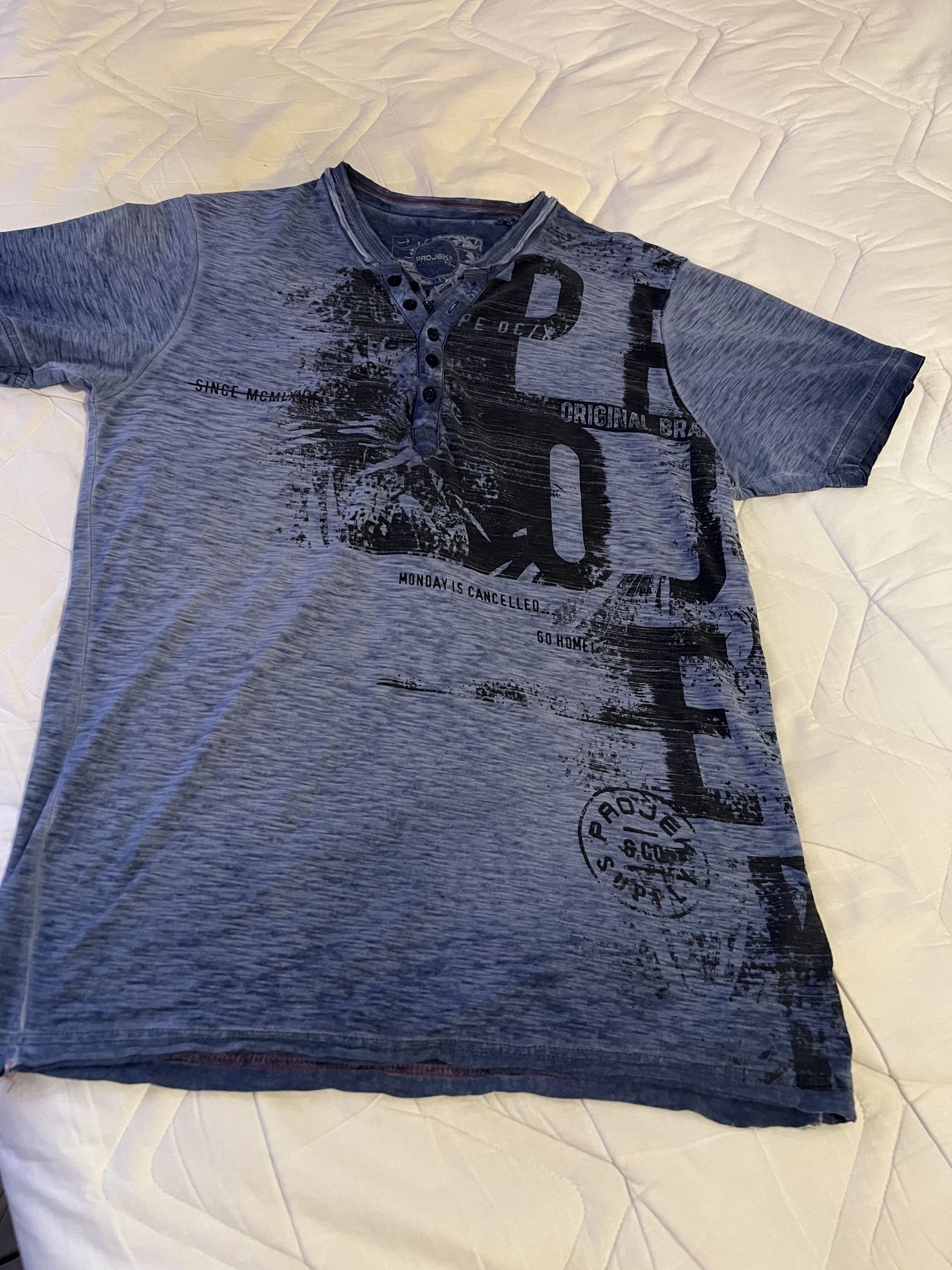 Men Blue Shirt Size M