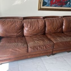 Donating Leather sectional 