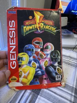 Sega Genesis Power Rangers Game With Box 30$$$