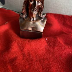 5 Inch Copper Plated Alabaster Christ Statue Imported From Greece (4 available)