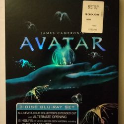 Avatar Extended Blu-Ray Collector's Edition 3 Disc Blu-Ray Set NEW