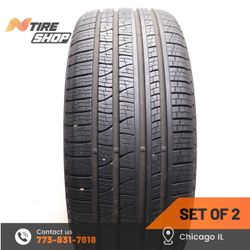 Set of 2 Used  10/32  Run Flat  255/45R20  101H  Pirelli  Scorpion Verde AOE Run Flat