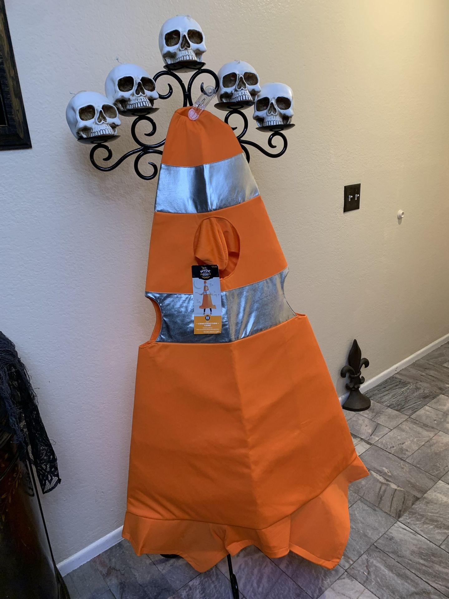 Kids Construction Cone Halloween Costume!