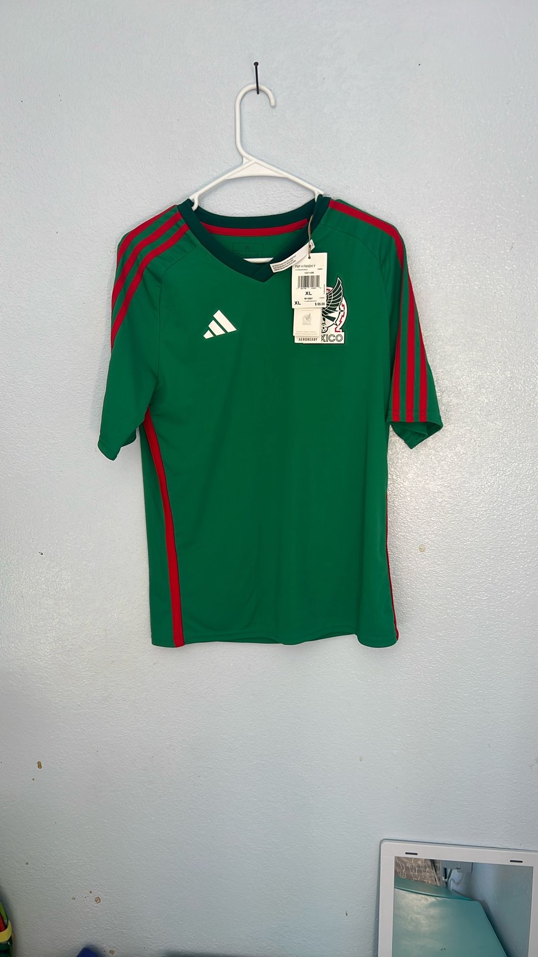 Adidas Performance Aeroready Mexico 2022-23 Youth XL Home Tee Extra Large Youth