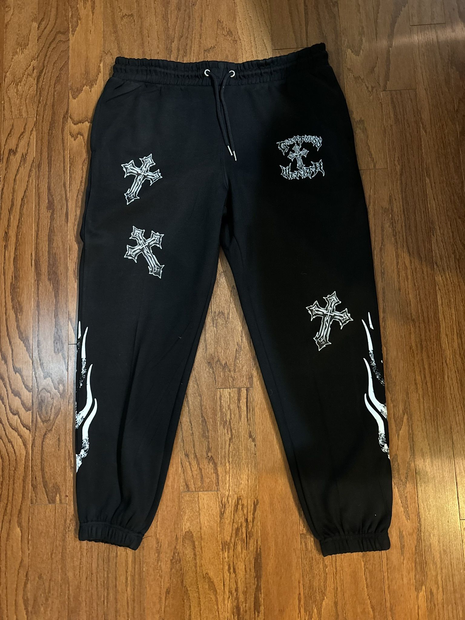 GREATNESS PLUS WEALTH (Cross & Flame Pants)