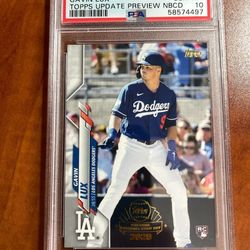 2020 Chrome Topps Update Preview GAVIN LUX DODGERS PSA 10