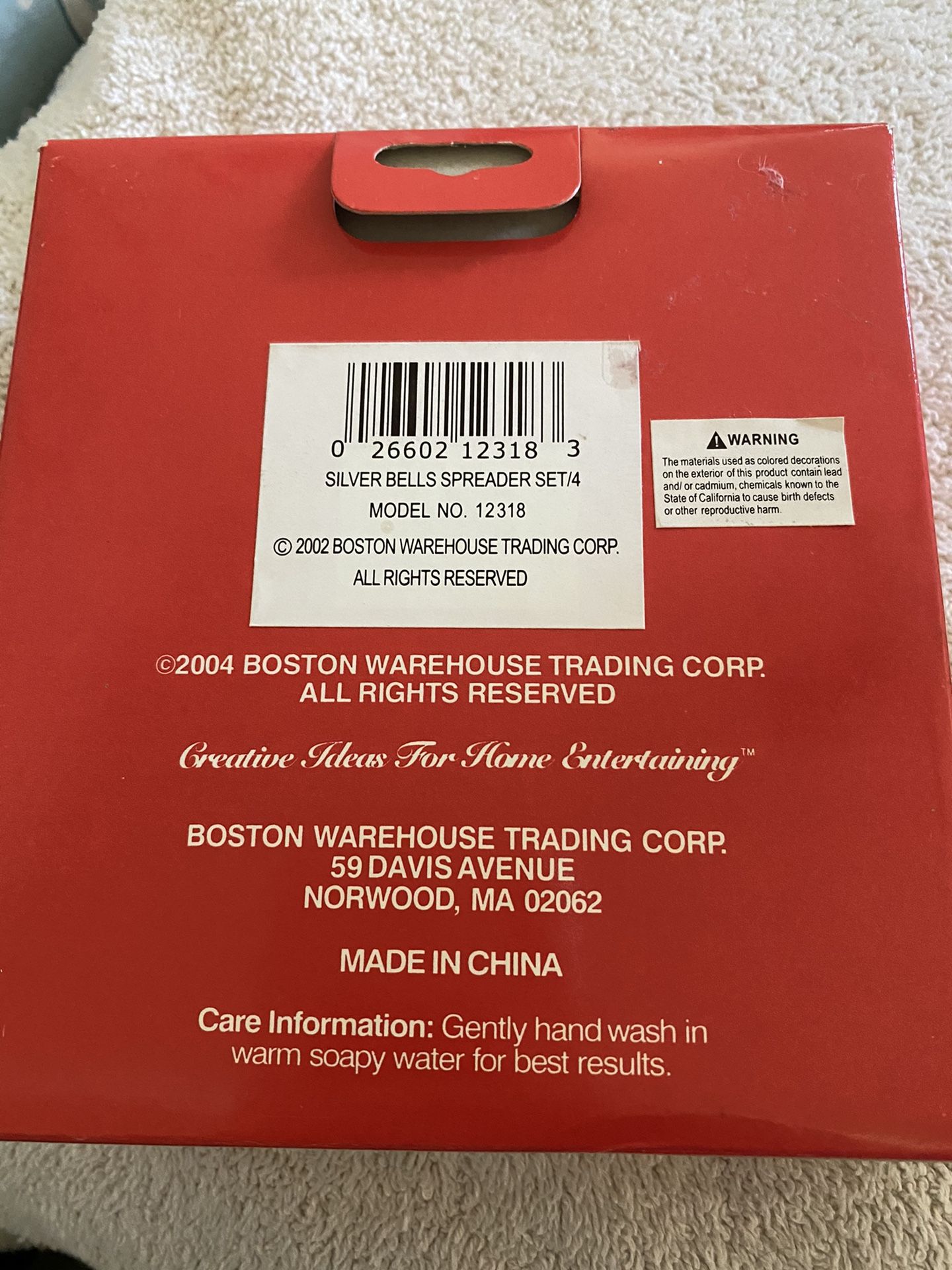 Never Opened - Boston Warehouse Set Of 4 Spreaders NEW